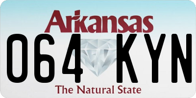 AR license plate 064KYN