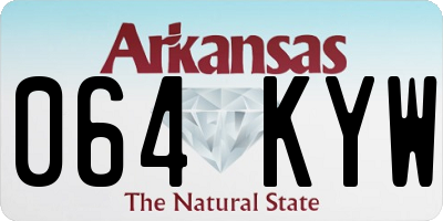 AR license plate 064KYW