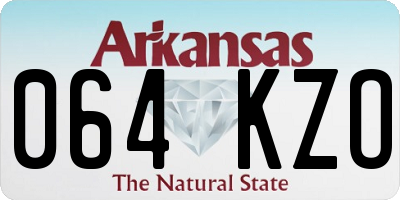 AR license plate 064KZO
