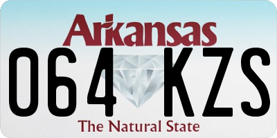 AR license plate 064KZS