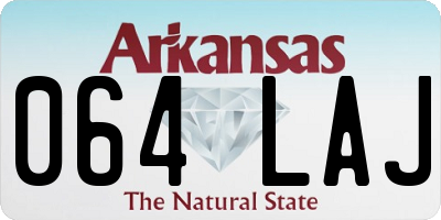 AR license plate 064LAJ
