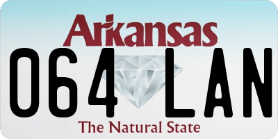 AR license plate 064LAN