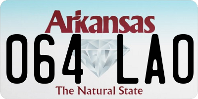 AR license plate 064LAO