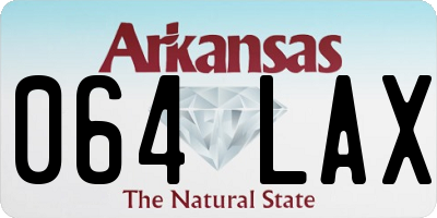 AR license plate 064LAX