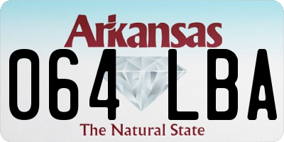 AR license plate 064LBA