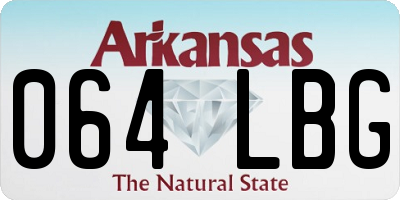 AR license plate 064LBG