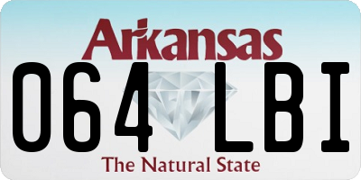 AR license plate 064LBI