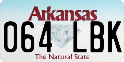 AR license plate 064LBK