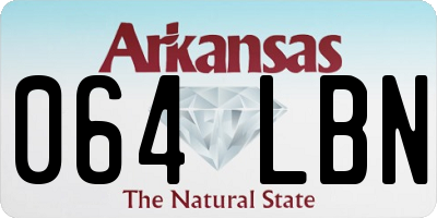 AR license plate 064LBN