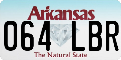 AR license plate 064LBR