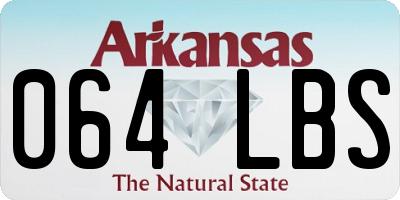 AR license plate 064LBS