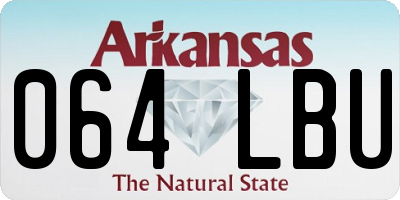 AR license plate 064LBU