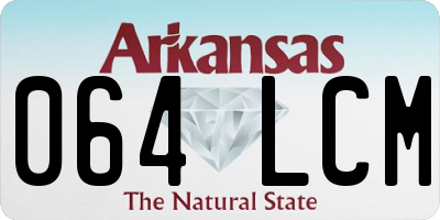 AR license plate 064LCM