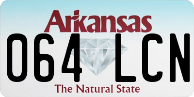 AR license plate 064LCN