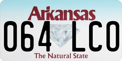 AR license plate 064LCO