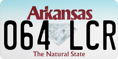 AR license plate 064LCR