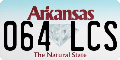AR license plate 064LCS