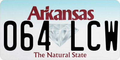 AR license plate 064LCW