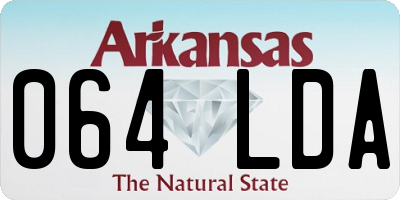 AR license plate 064LDA