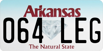 AR license plate 064LEG
