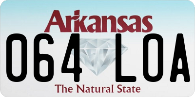 AR license plate 064LOA