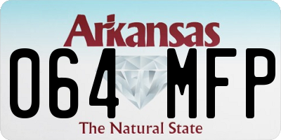 AR license plate 064MFP