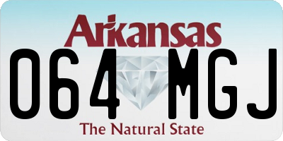 AR license plate 064MGJ