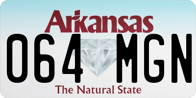 AR license plate 064MGN