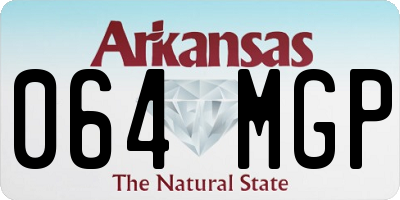 AR license plate 064MGP
