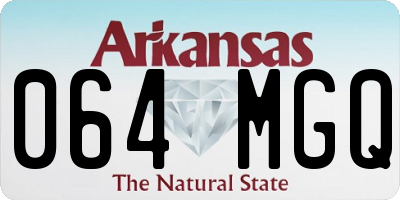 AR license plate 064MGQ