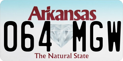 AR license plate 064MGW