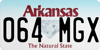 AR license plate 064MGX