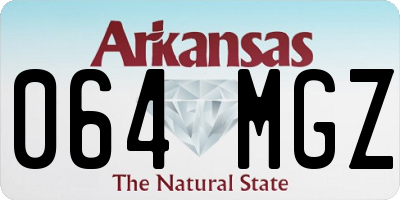 AR license plate 064MGZ