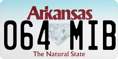 AR license plate 064MIB