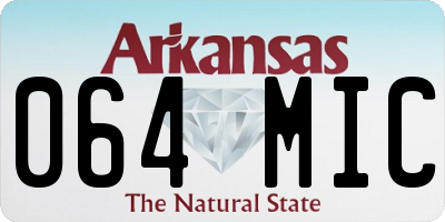 AR license plate 064MIC