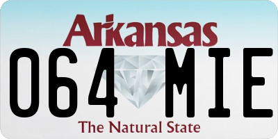 AR license plate 064MIE
