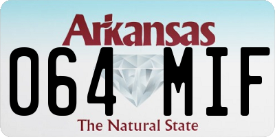 AR license plate 064MIF