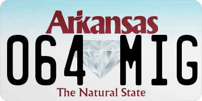 AR license plate 064MIG