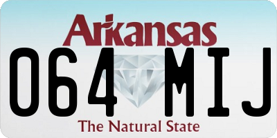 AR license plate 064MIJ