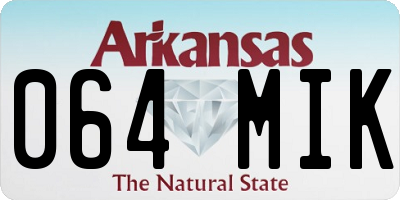 AR license plate 064MIK