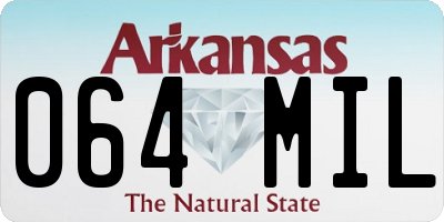 AR license plate 064MIL