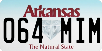 AR license plate 064MIM
