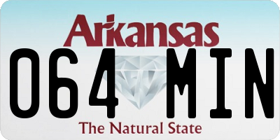 AR license plate 064MIN