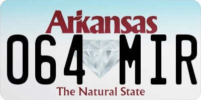 AR license plate 064MIR
