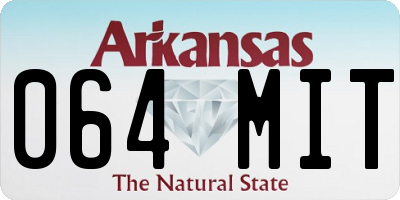 AR license plate 064MIT