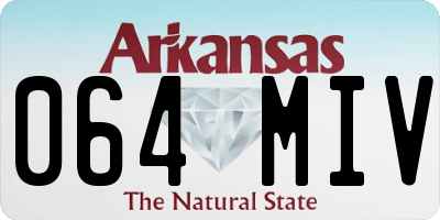 AR license plate 064MIV