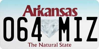 AR license plate 064MIZ