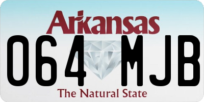 AR license plate 064MJB