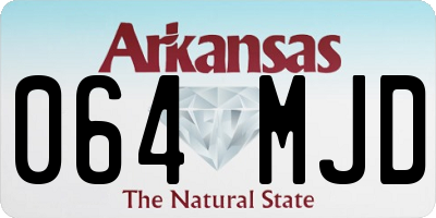 AR license plate 064MJD