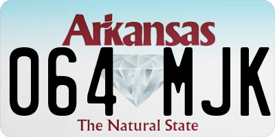 AR license plate 064MJK